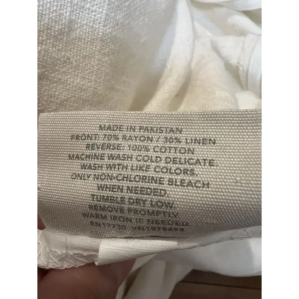 Heavyweight Linen Blend Duvet Cover Casaluna Oversized Queen White 101x95”